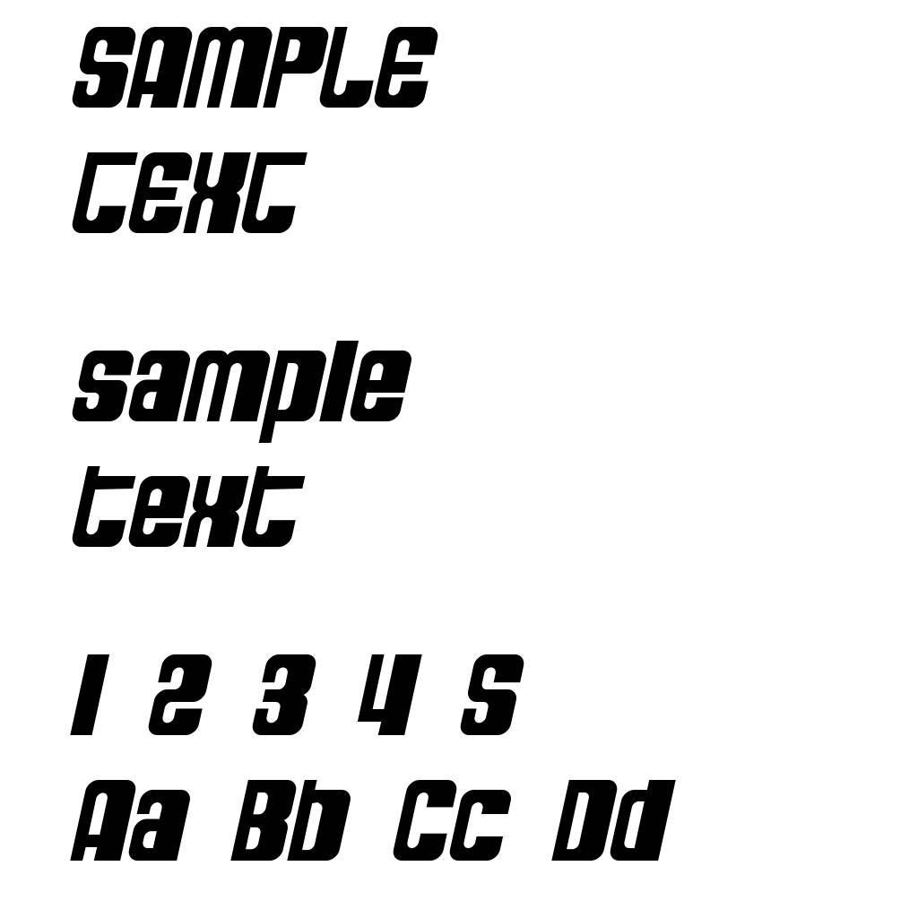 SF DecoTechno Bold Oblique
